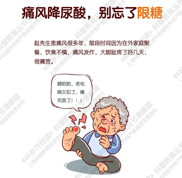【60岁开始读漫画版】痛风降尿酸，别忘了限糖