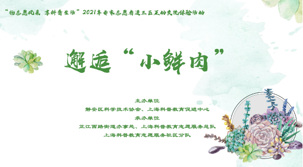 【多肉种植体验活动】邂逅“小鲜肉”，打造专属于你的多肉天堂~~~