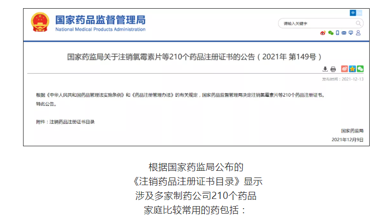 提醒！这些&quot;常用药&quot;被注销！快看看你家有吗？