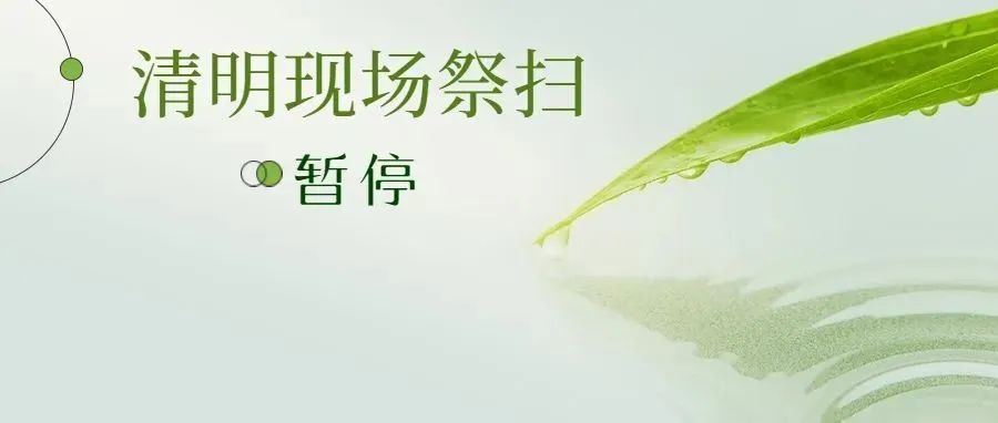 本市暂停清明现场祭扫