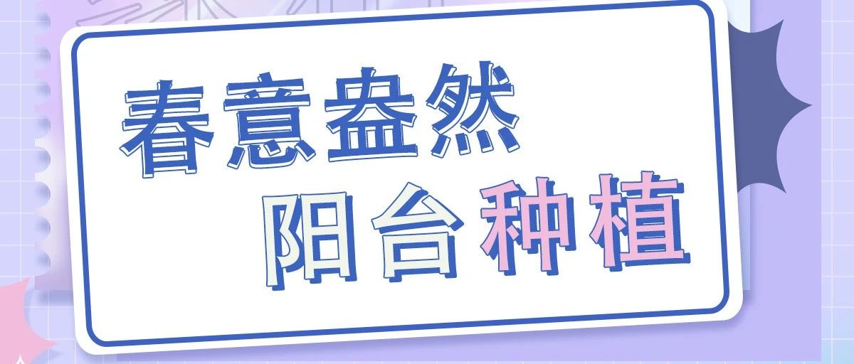 【直播预告】科普服务流动驿站-春意盎然 阳台种植