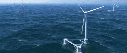 把风力发电机建在风大浪急的海上，一定要打很深的桩？漂着也行